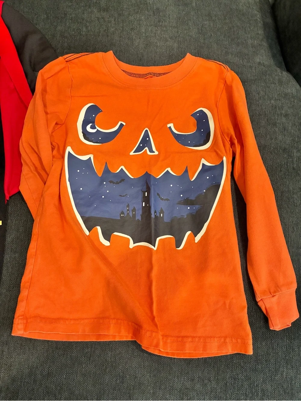 Boys Halloween Bundle Lot - Pirate Costume Jack O Lantern Shirt Size 5/6